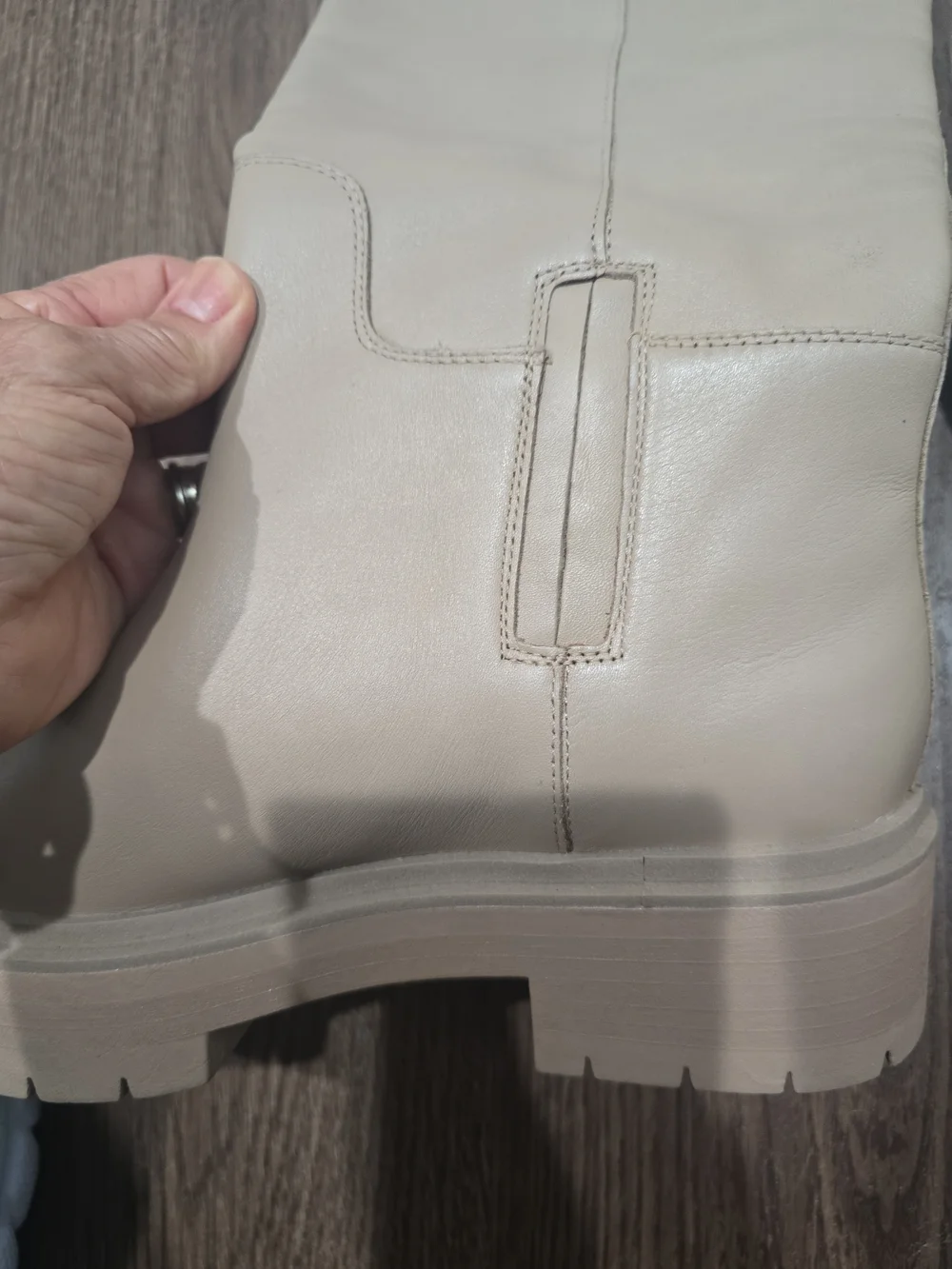 Sam Edelman Cream Over-the-Knee Lug Sole Boots